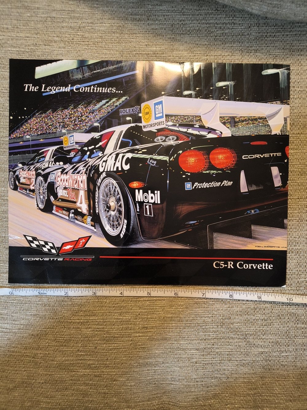 Corvette Racing C5-R Poster - Black Corvette Artwork